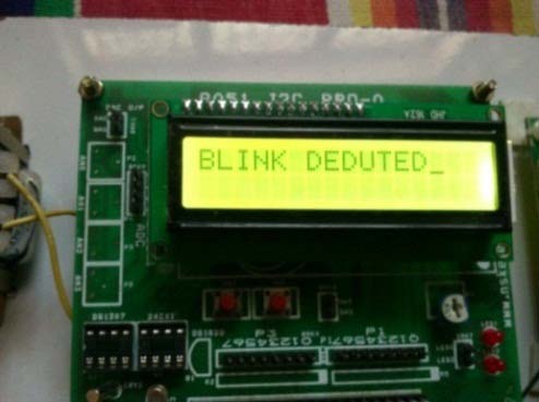 Figure3: shows the prototype of location identification and driver safety using RFID, eye-blink sensor and pressure sensor. This process is used to identify the location and driver safety during night hours. It is a self identifying device in a vehicle. In this method the RFID tags, RFID reader, Eye-blink sensor, Pressure sensor are used. Figure4: shows the identification and location of zones through reading of RFID tags. Each RFID tag has EIC code. The EIC code has electronic identification code. From the RFID tags, fixed on roads the reader identifies the location through antenna. This result states the identification of location and zones. The RFID reader placed in the bumper of vehicle and tags are placed in roads. Figure5: shows that the vehicle starts identifying the location based on the information stored in the RFID tags. Each unique electronic code present in tags is predefined in the microcontroller. In these electronic identification code, there is a predefined set that indicates the information whether the vehicle enters into school zone or not. If vehicle enters school zone prototype as shown in fig.6, the vehicle speed is automatically controlled (reducer), when enters into school zone and comes back to normal when school