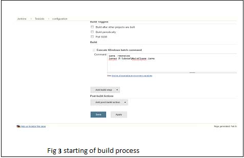 Figure 5 : Log report showing successful execution of the application.