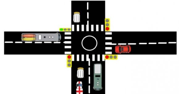 Figure 2.1.3 : The road is made available for the ambulance as per request Once the authorization is obtained, the path is cleared for the ambulance to move ahead.