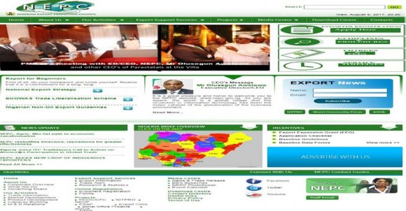 Figure 7: Welcome page for National Emergency Management Agency