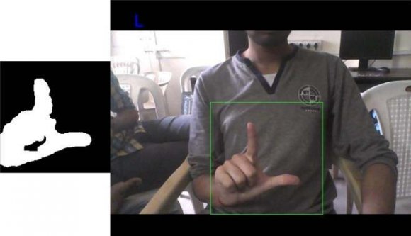 Figure 5: Prediction of Alphabet Letter 'L'