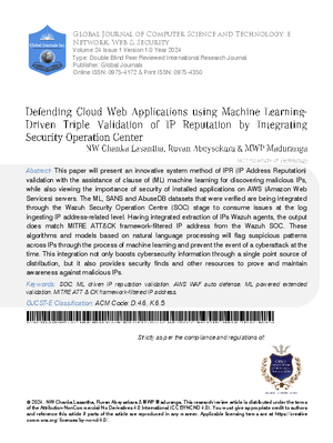 Defending Cloud Web Applications Using Machine Learning-Driven Triple Validation of IP
