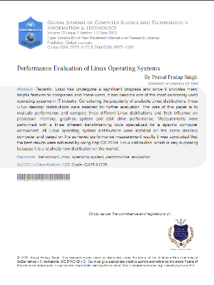 Performance Evaluation of Linux Operating Systems